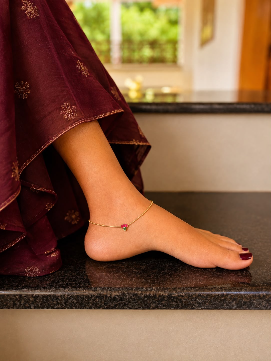 Padma Ruby Anklet - Image 2