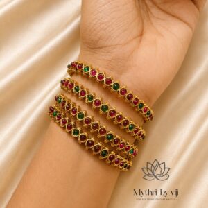 Rathna Haritha Kundan Bangle Set (For 4 Bangles)