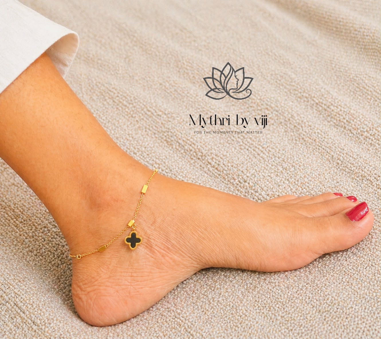 Fortuna Clover Anklet