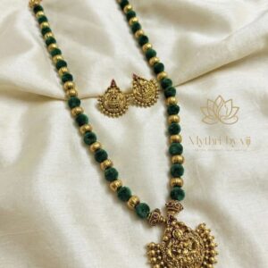 Bead Lakshmi Pendant Necklace Set