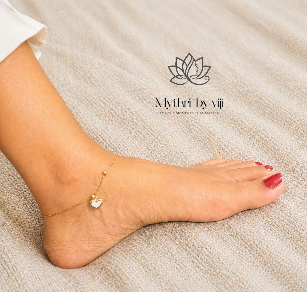 Ivory Heart Anklet