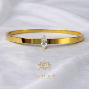 Marquise Solitaire Kada Bracelet