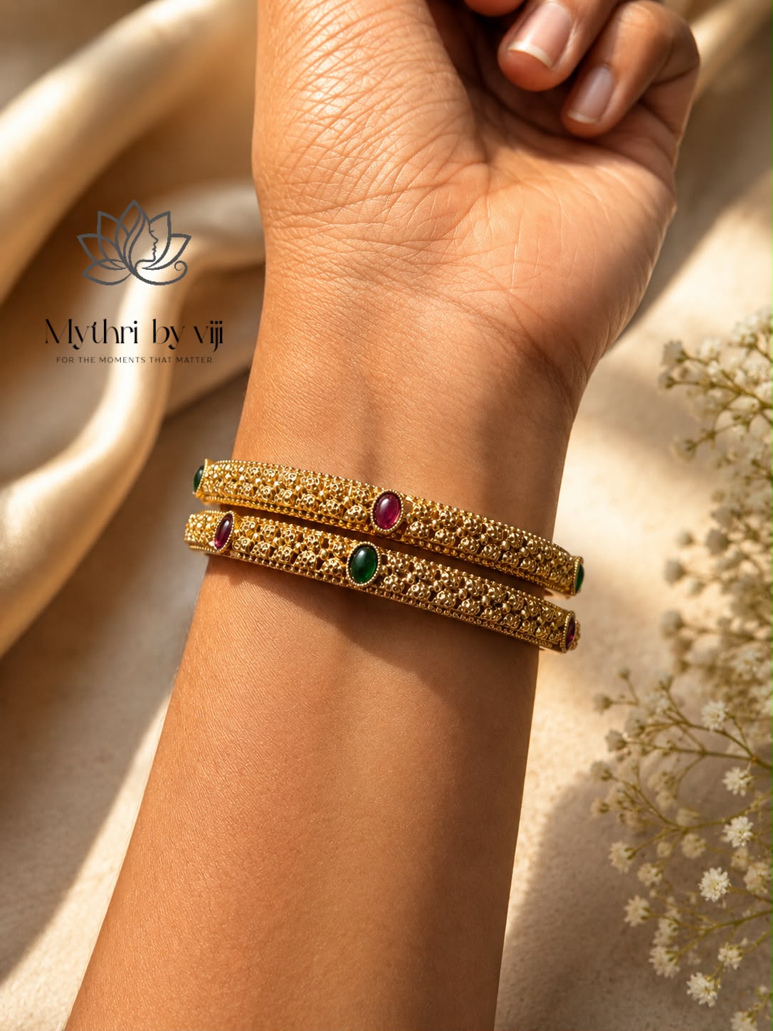Swarna Rathna Nakashi Bangle Set (For 4 Bangales) - Image 2