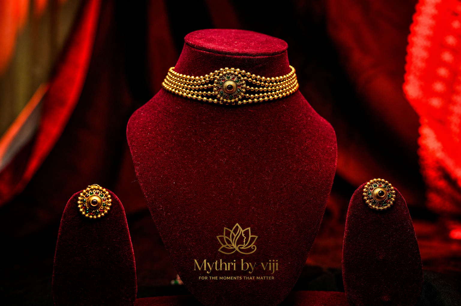 Golden Ball Layer Choker Set