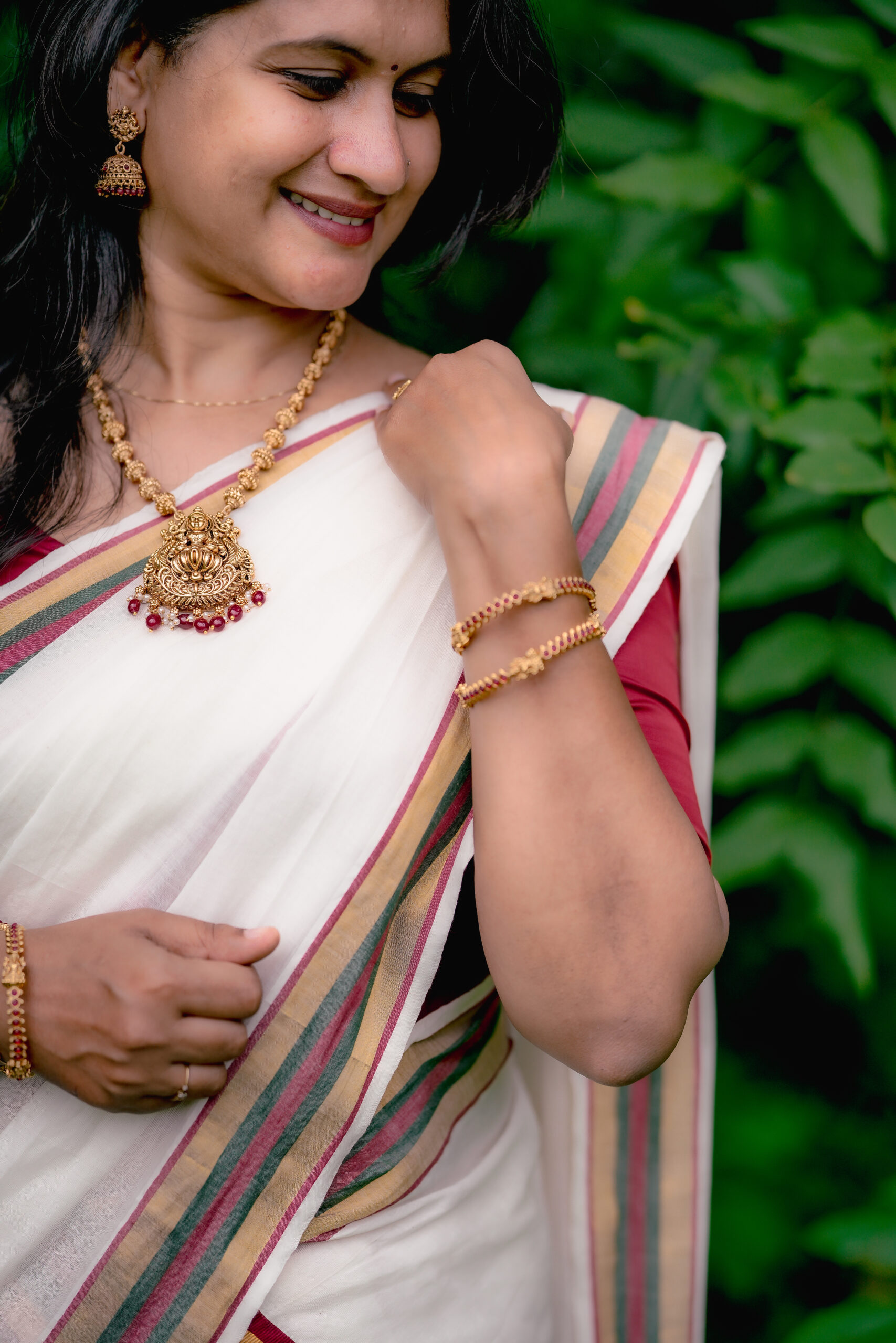 Sri Mahalakshmi Beaded Haram - Image 2