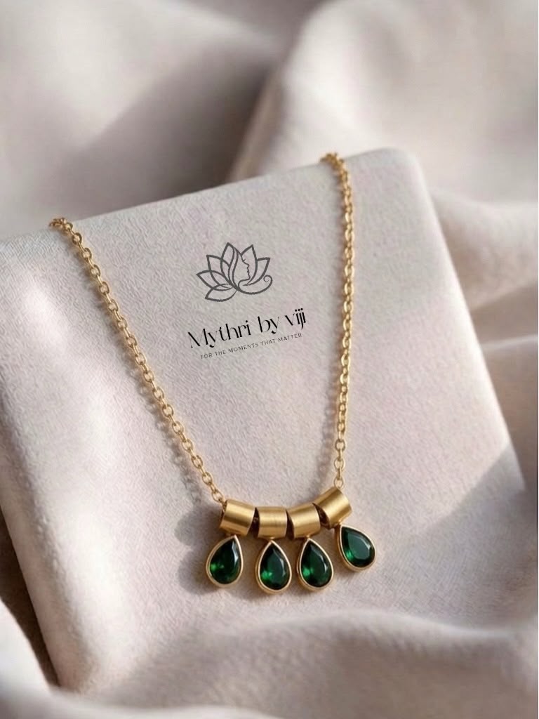 Emerald Luxe Drop Chain