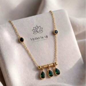 Emerald Teardrop Chain