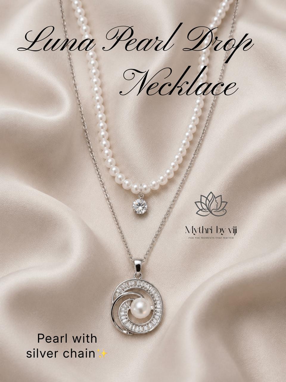 Luna Pearl Drop Silver