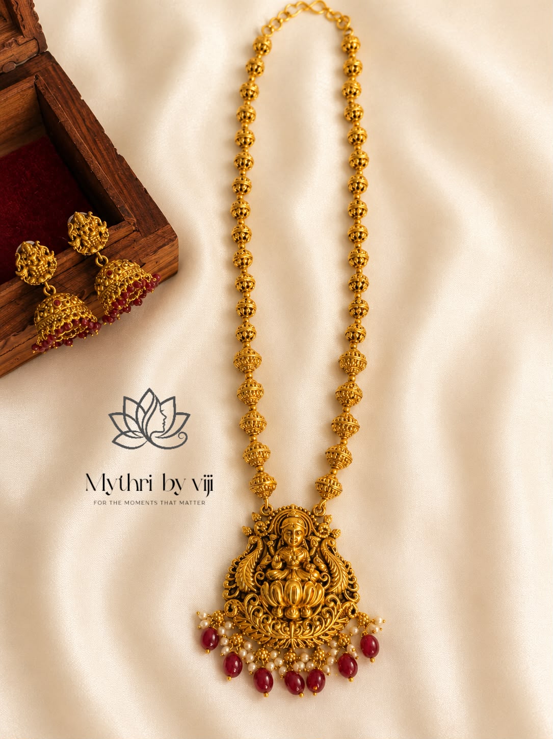 Sri Mahalakshmi Beaded Haram - Image 4