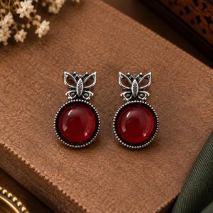 Silver Butterfly Stud