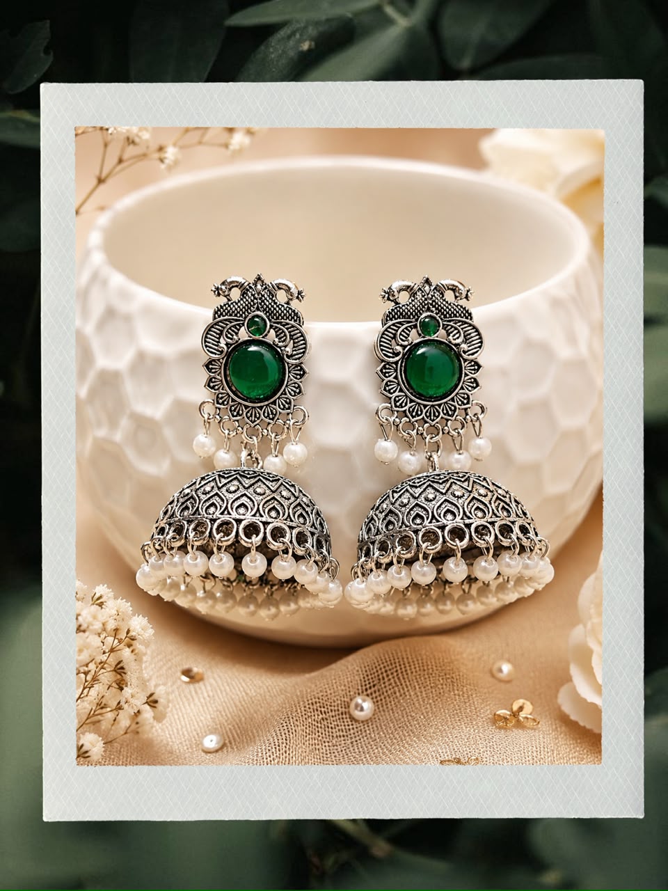 Gayathri Oxidized Jhumka - Image 3