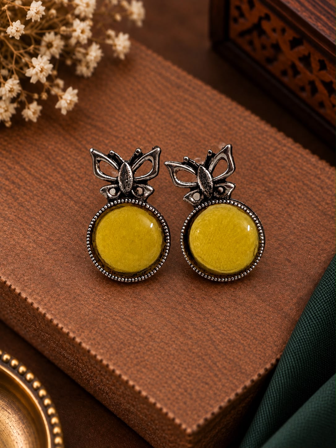 Silver Butterfly Stud - Image 3
