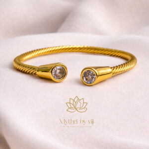 White Stone Twist Bracelet - Regular Size
